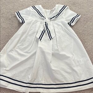 Beatrice & George White Cotton Sailor Dress